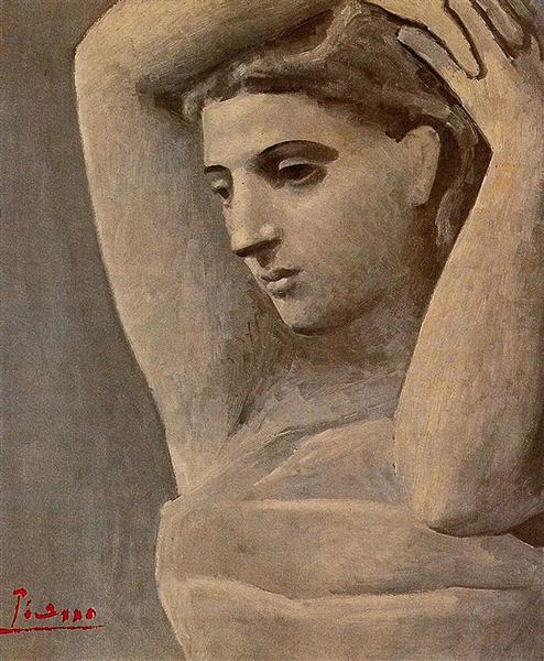 Pablo Picasso Oil Painting Bust Of A Woman, Arms Raised